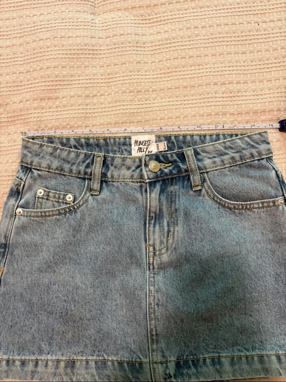 Princess Polly Light Blue Denim Mini Skirt - Picture 6 of 7